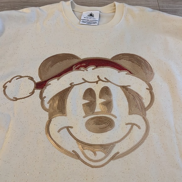 Disney Cream Long Sleeve Top with Mickey Mouse - Picture 2 of 8